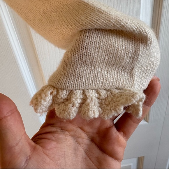 RALPH LAUREN Flower Girl L 12/14 Ivory Wool Bolero Cardigan Wedding Festive Soft - Picture 6 of 8